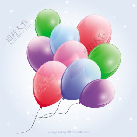 生日气球背景