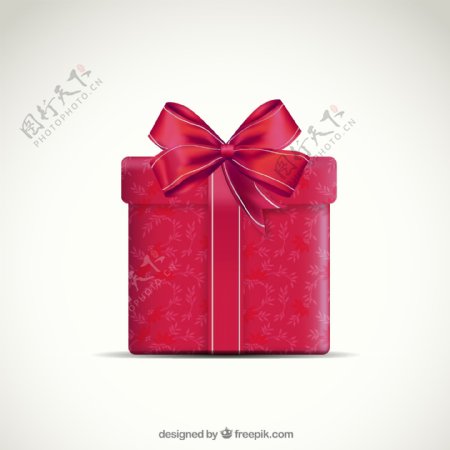 红色礼品盒背景