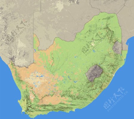 南非地形图