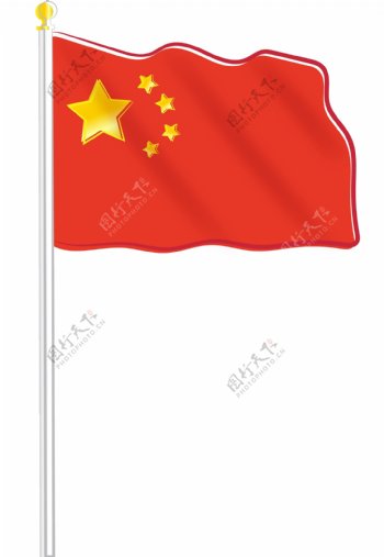建军节建党节简约手绘中国国旗元素设计
