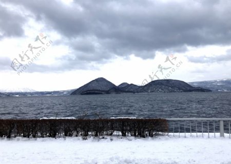 日本洞爷湖雪景