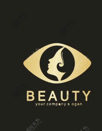 美容工作室LOGO标志双眼