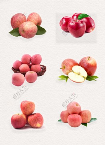 新鲜红富士进口水果产品实物设计