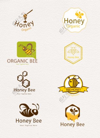 蜂蜜主题艺术字设计