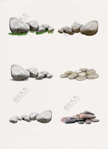 一些海边河边石头素材
