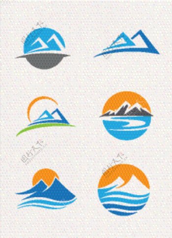 山脉山川设计logo