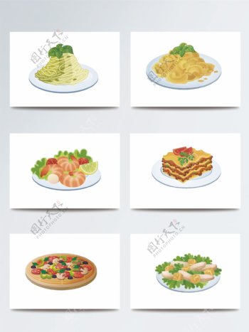 矢量食品食物漫画ai设计