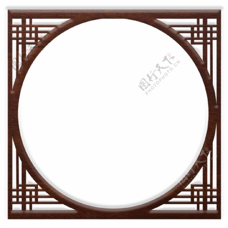 复古风中国风边框木制家具边框可商用元素