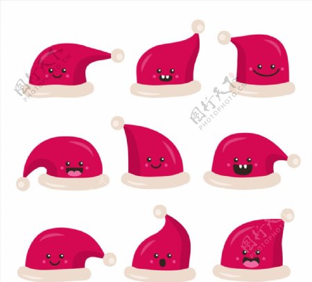 9款可爱表情圣诞帽