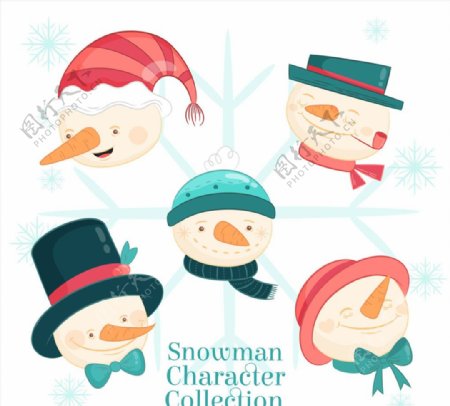5款可爱圣诞雪人头像