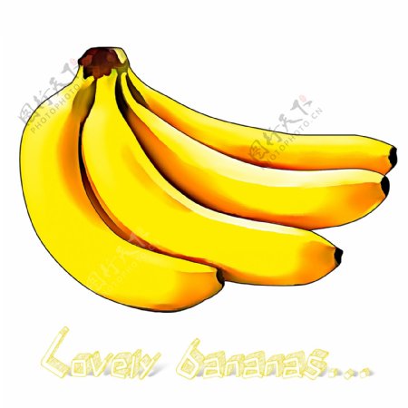手绘香蕉原创商用元素