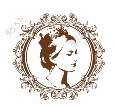 女王欧式logo花边