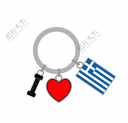 希腊钥匙扣定制希腊旅游品
