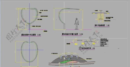 亭子廊子建筑结构详图CAD