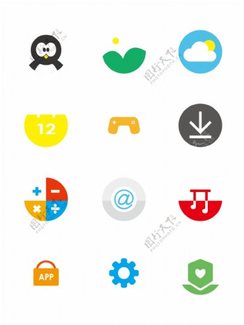 手机图标多彩icon可商用元素