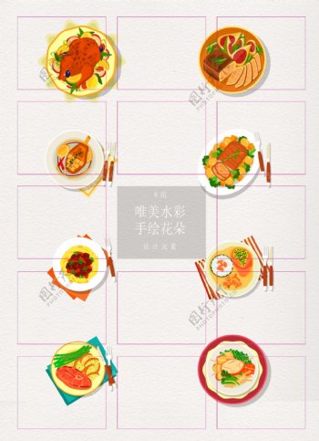 小清新8组美味西餐菜肴设计