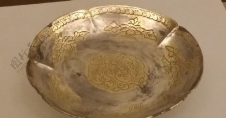 银碗西安博物馆古董雕花