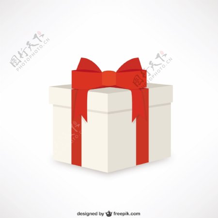 红色丝带礼品盒