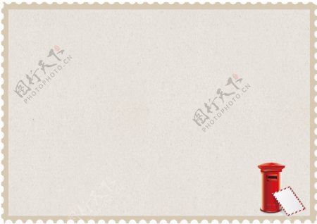 世界邮政日投递筒边框背景设计