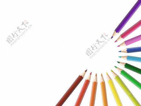 彩色铅笔背景文具铅笔