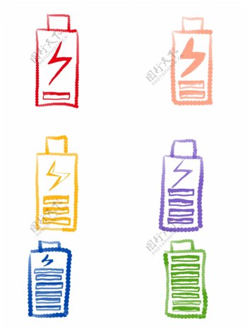 手机电池电量套图闪电符号