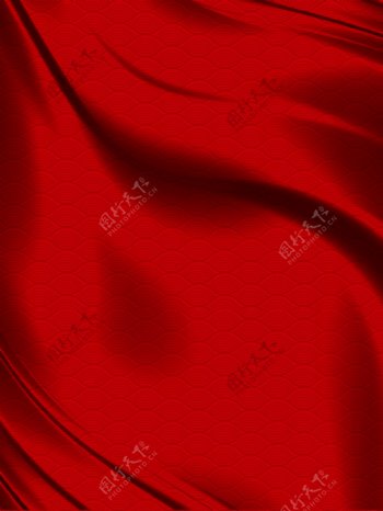 红色喜庆红绸缎圣诞节背景素材