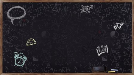 手绘教室黑板广告背景