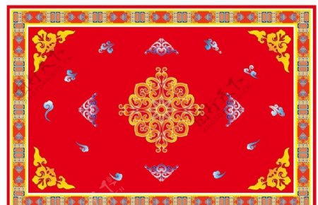 藏族纹样地毯