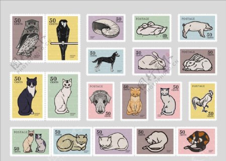 动物邮票