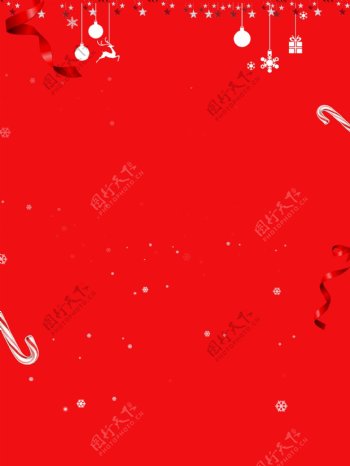 喜庆红色大气圣诞宣传背景
