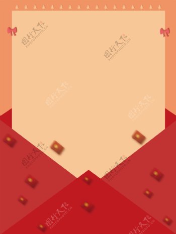 创意红色元旦新年红包背景设计