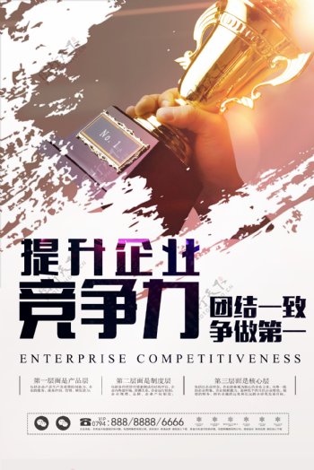 提升企业竞争力企业文化海报