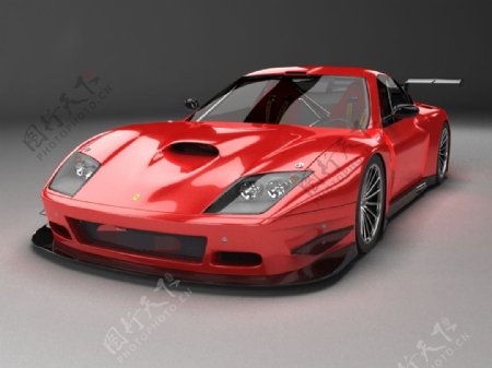红色高速优质跑车3d模型