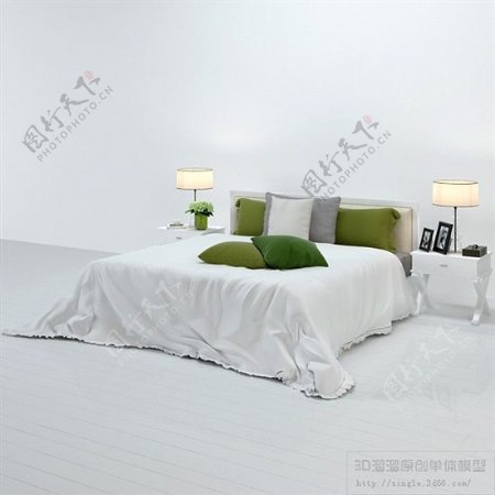 家庭卧室床具模型下载