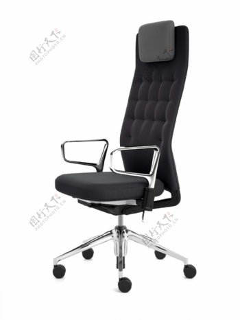 黑色舒适时尚办公椅模型素材
