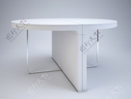 白色创意拼接桌子3d模型