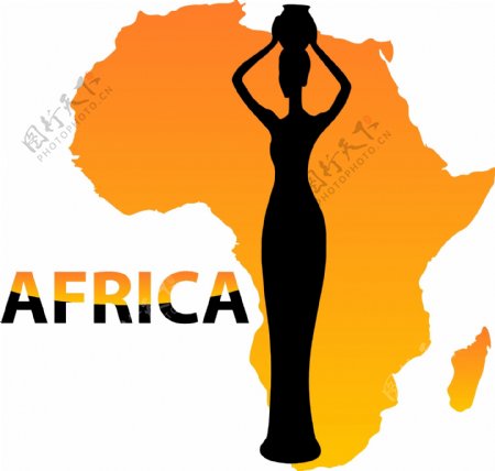 非洲板块矢量海报