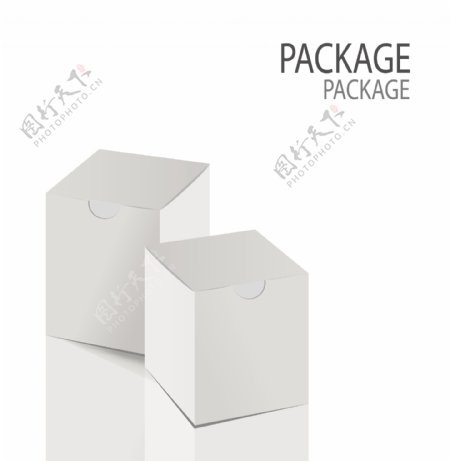 灰色包装盒样式设计素材