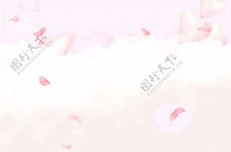 粉色浪漫情人节花瓣背景