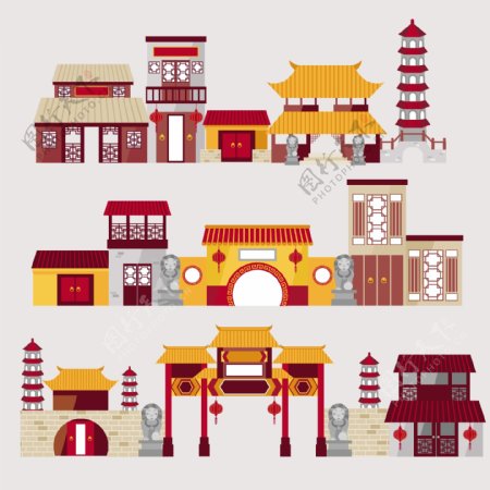 中国传统古建筑墙围