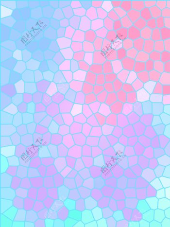 几何形状平铺毛玻璃背景蓝粉色