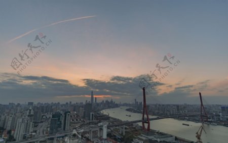 上海日落
