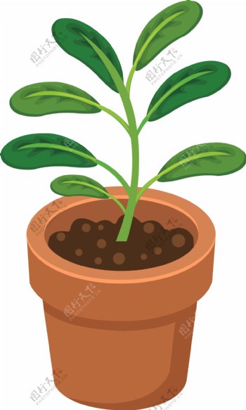 卡通手绘植物矢量图
