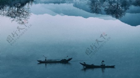 渔船水乡中国风乡村