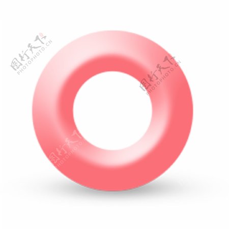 粉色圆环装饰素材