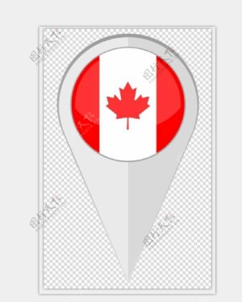 世界多国定位国旗加拿大国旗