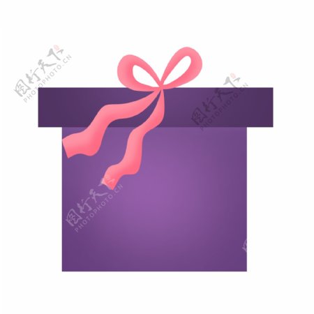水彩紫色创意礼物