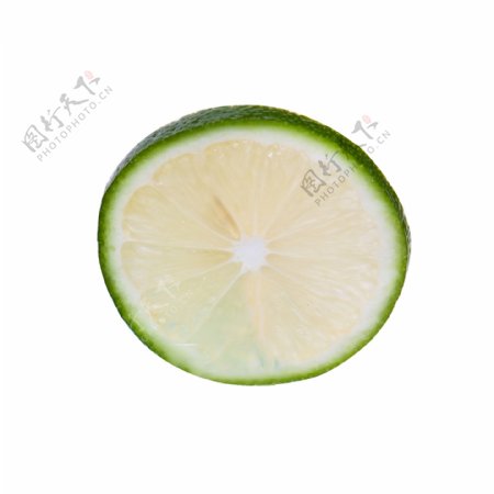 绿色圆弧柠檬水果食物元素