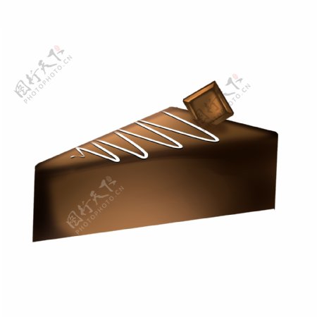 美味巧克力蛋糕插画