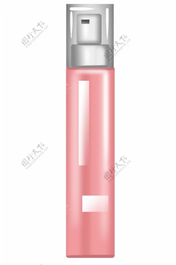 粉色的化妆品瓶子插画